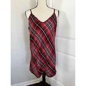Victoria’s Secret Red Plaid Sleep Dress Holiday Size XL EUC